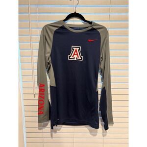 Nike Elite Dri Fit Arizona Wildcats Long Sleeve Athletic Shirt Men's Size Small‎